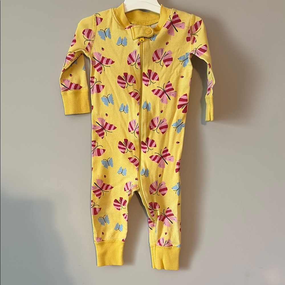 Hanna Andersson 9-12M Zip Butterfly Pajamas